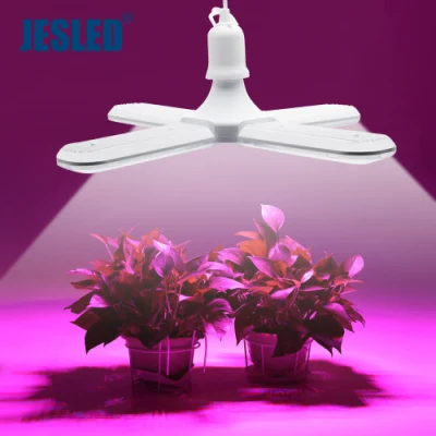 Jesled Hochleistungs-LED-Pflanzenwachstumslampe, Zimmerpflanzen-Gewächshaus-E27-LED-UFO-Wachstumslampe mit rot-blauer IR-UV-Wellenlänge